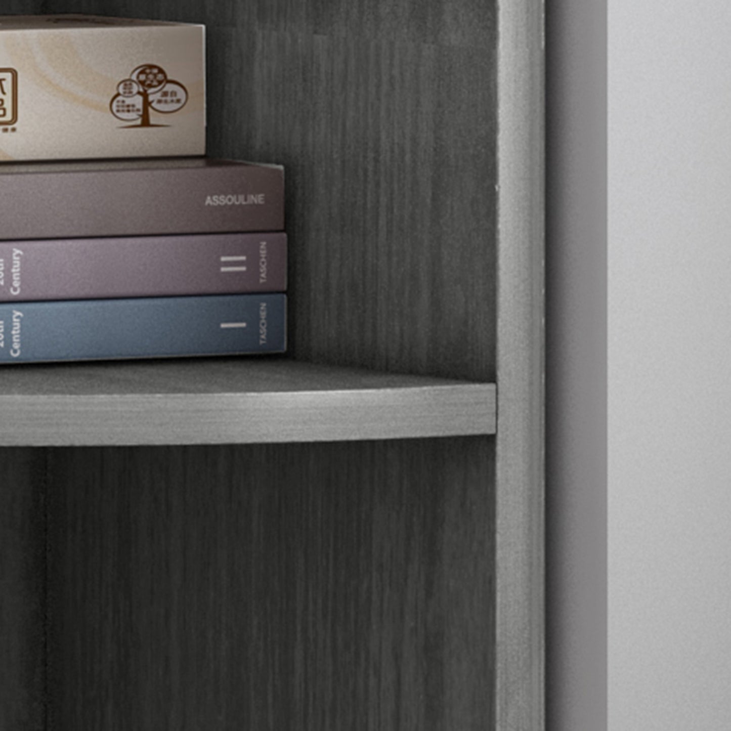 Inspire 5 Tier Stylish Wooden Corner Shelf Unit (Driftwood Grey)
