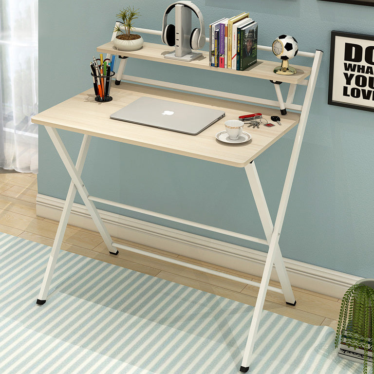 Express Folding Desk with Shelf (White)