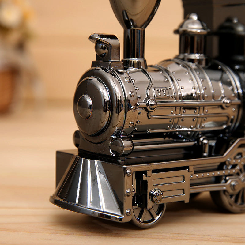 Deluxe Vintage Train Alarm Clock (Silver)