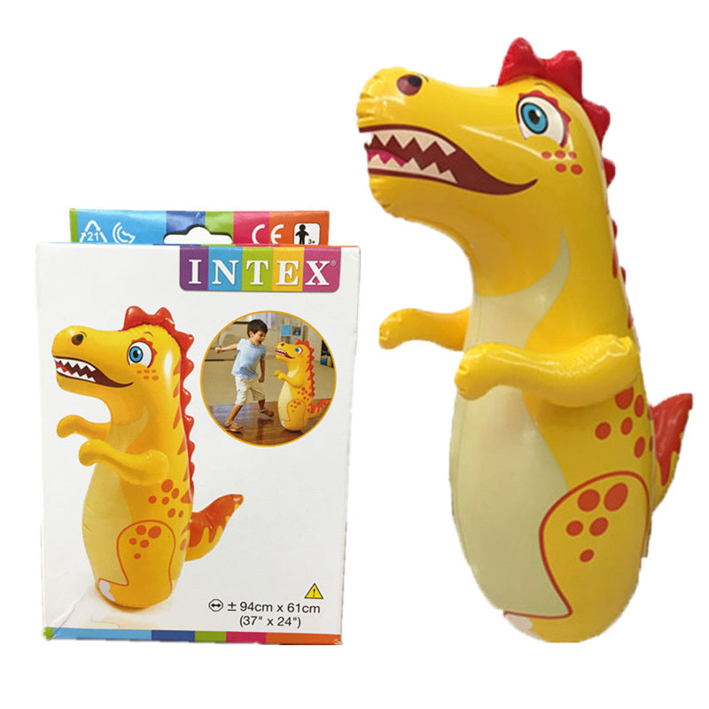 Intex Inflatable Animal Toy 3D Bop Bag (Yellow Dinosaur)