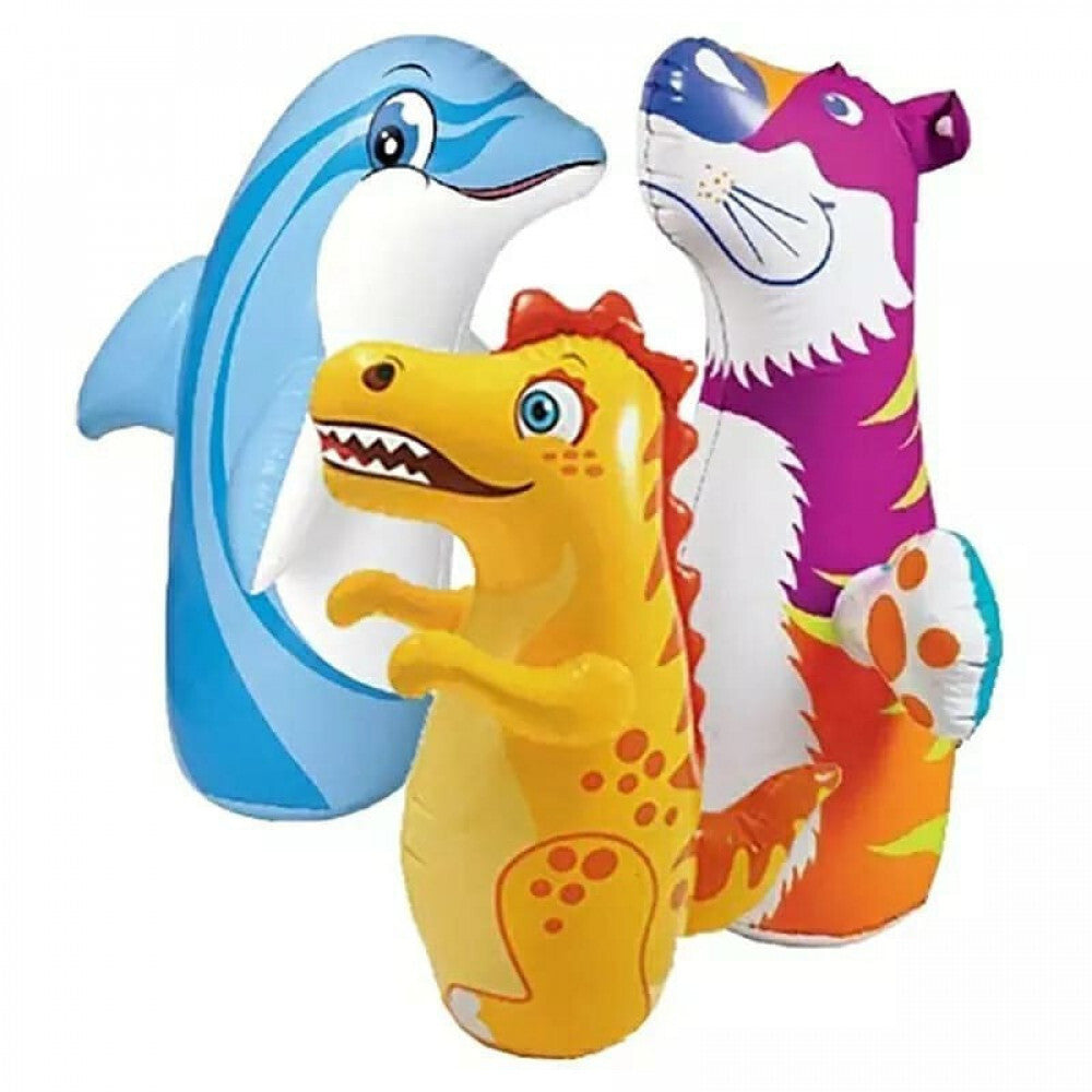 Intex Inflatable Animal Toy 3D Bop Bag (Yellow Dinosaur)