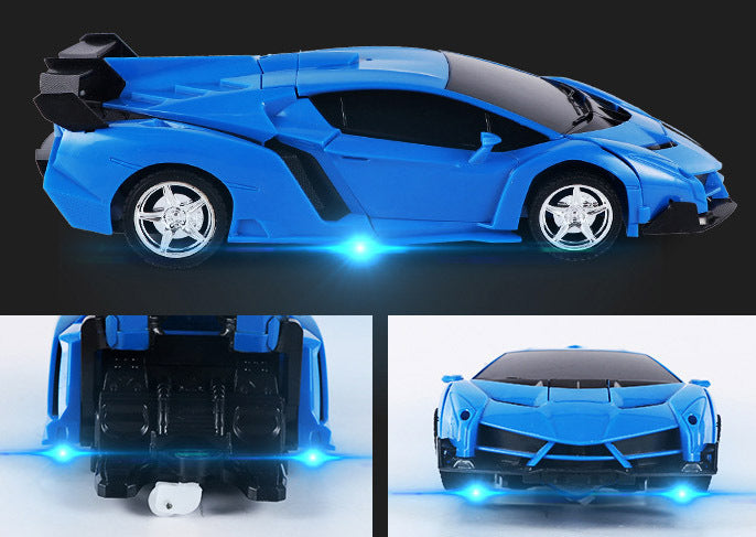 2 In 1 Robot Lamborghini Super Transformer Remote Control Car Toy (Red)