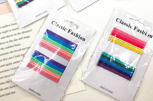 20 x Colourful Rainbow Hair Clips Hairpins