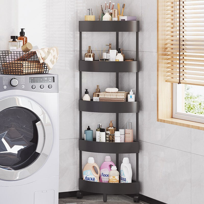5 Tier Multipurpose Corner Shelf Bathroom Kitchen Trolley Storage Rack Organizer