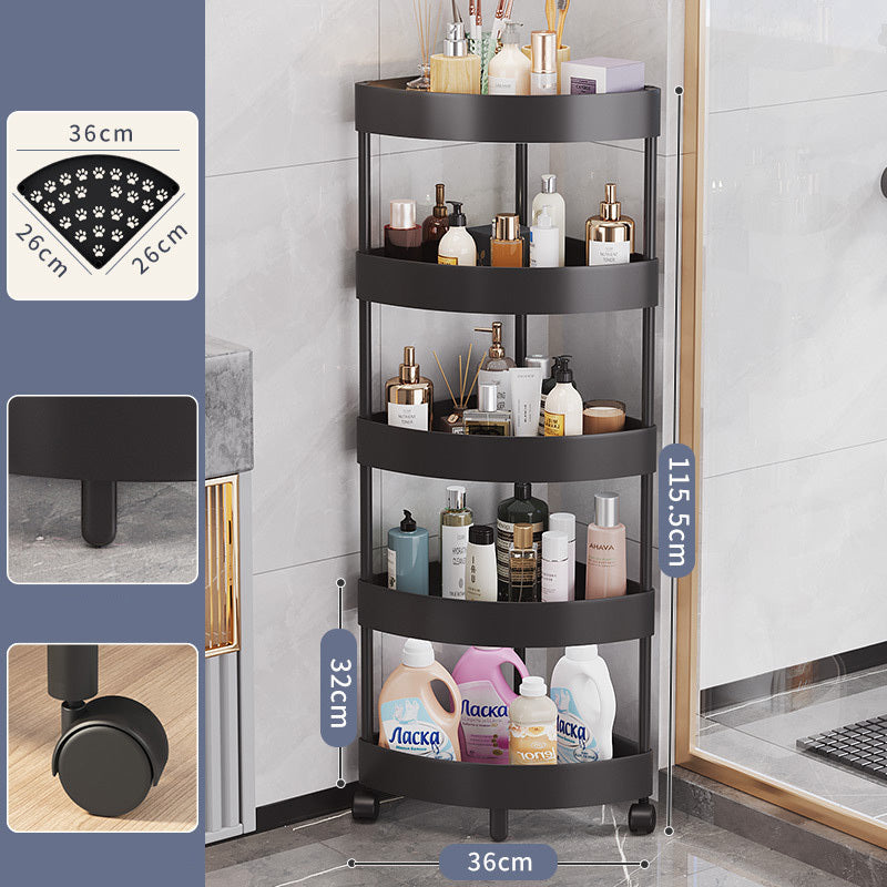 5 Tier Multipurpose Corner Shelf Bathroom Kitchen Trolley Storage Rack Organizer