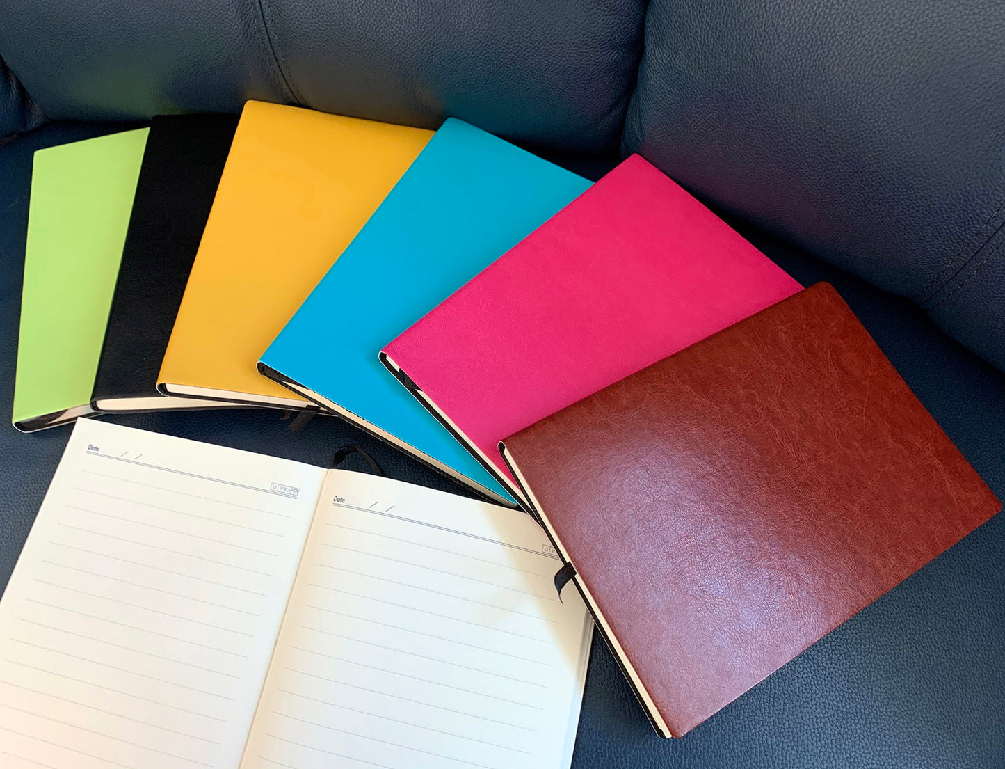 Classic Leather Like Hard Cover A5 Notebook (Pink)
