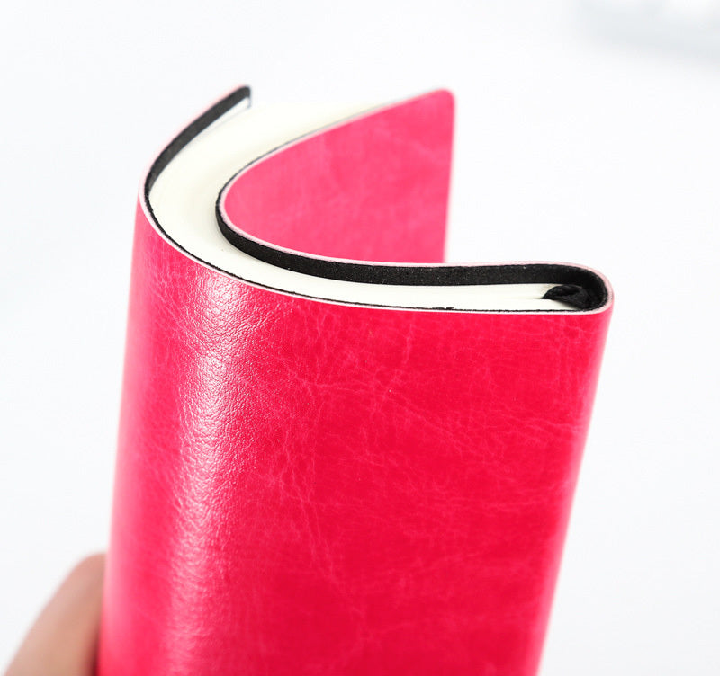Classic Leather Like Hard Cover A5 Notebook (Pink)
