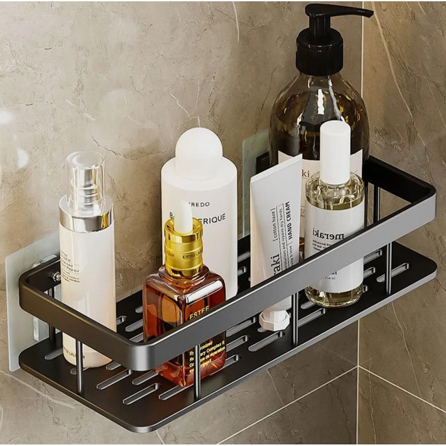Premium Aluminum Wall Mounted Bathroom Shower Shelf Rustproof Storage Rack