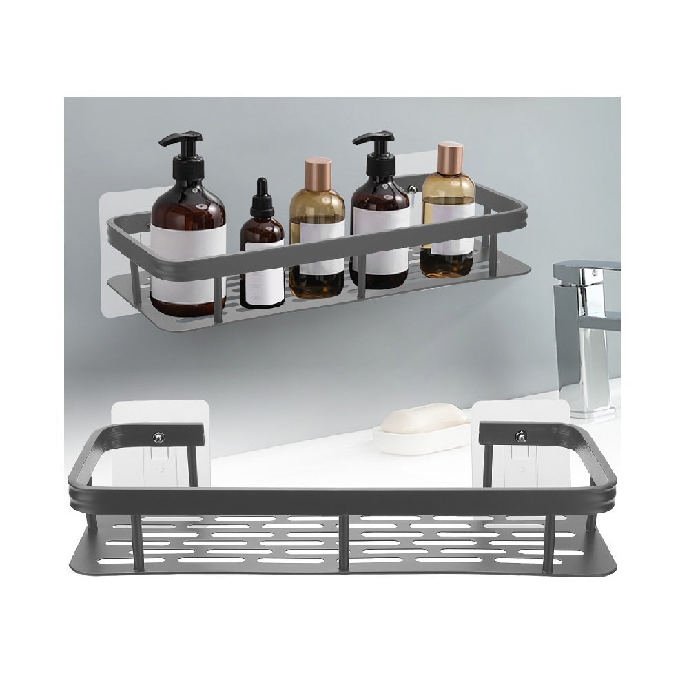 Premium Aluminum Wall Mounted Bathroom Shower Shelf Rustproof Storage Rack