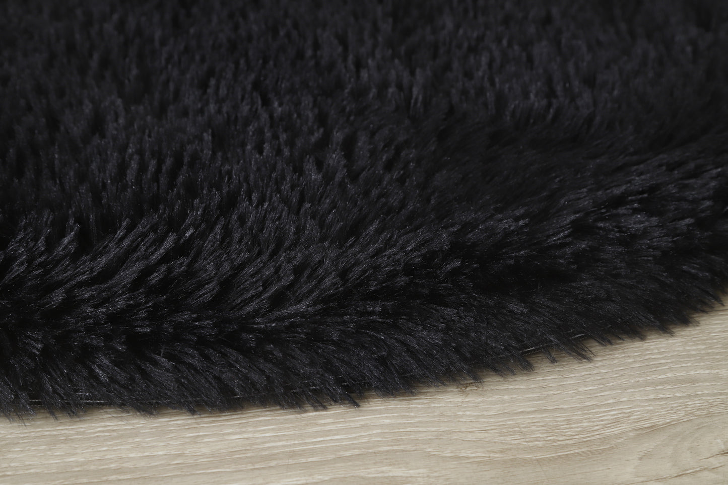 Infinity Round Shag Rug 100cm (Black)