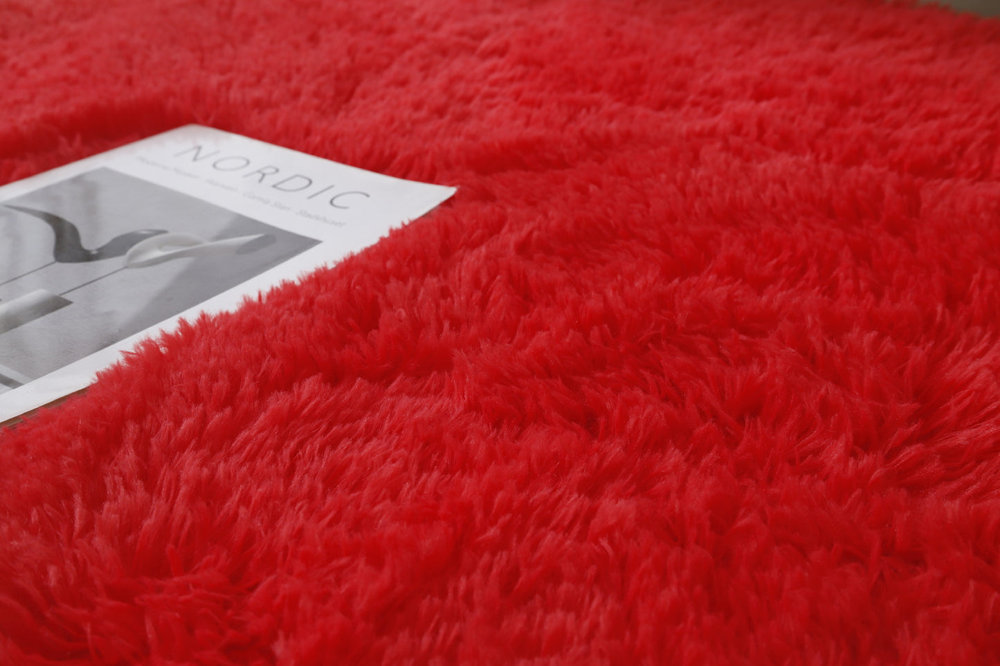 Infinity Round Shag Rug 100cm (Red)