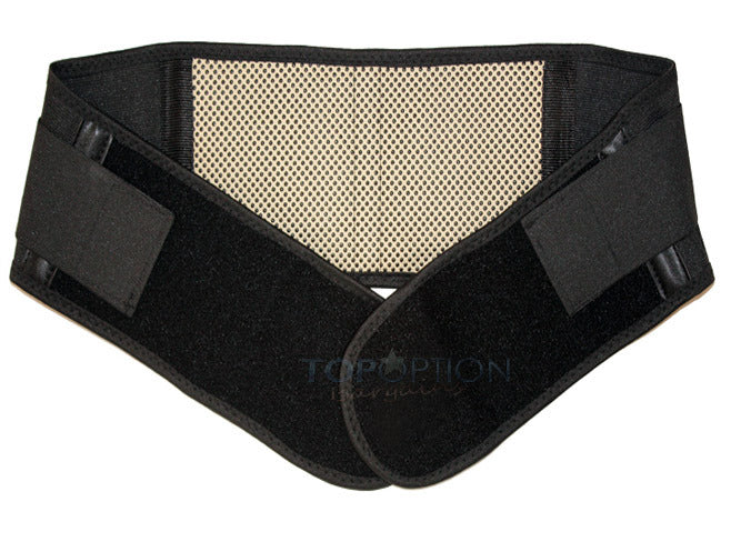 Bio Waist Lower Back Support Magnetic Lumbar Brace Pain Relief (BLACK)