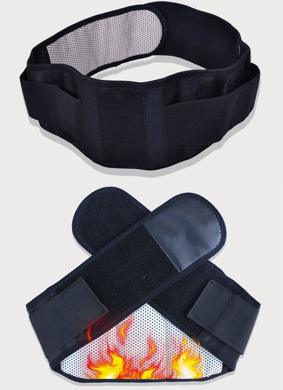 Bio Waist Lower Back Support Magnetic Lumbar Brace Pain Relief (BLACK)