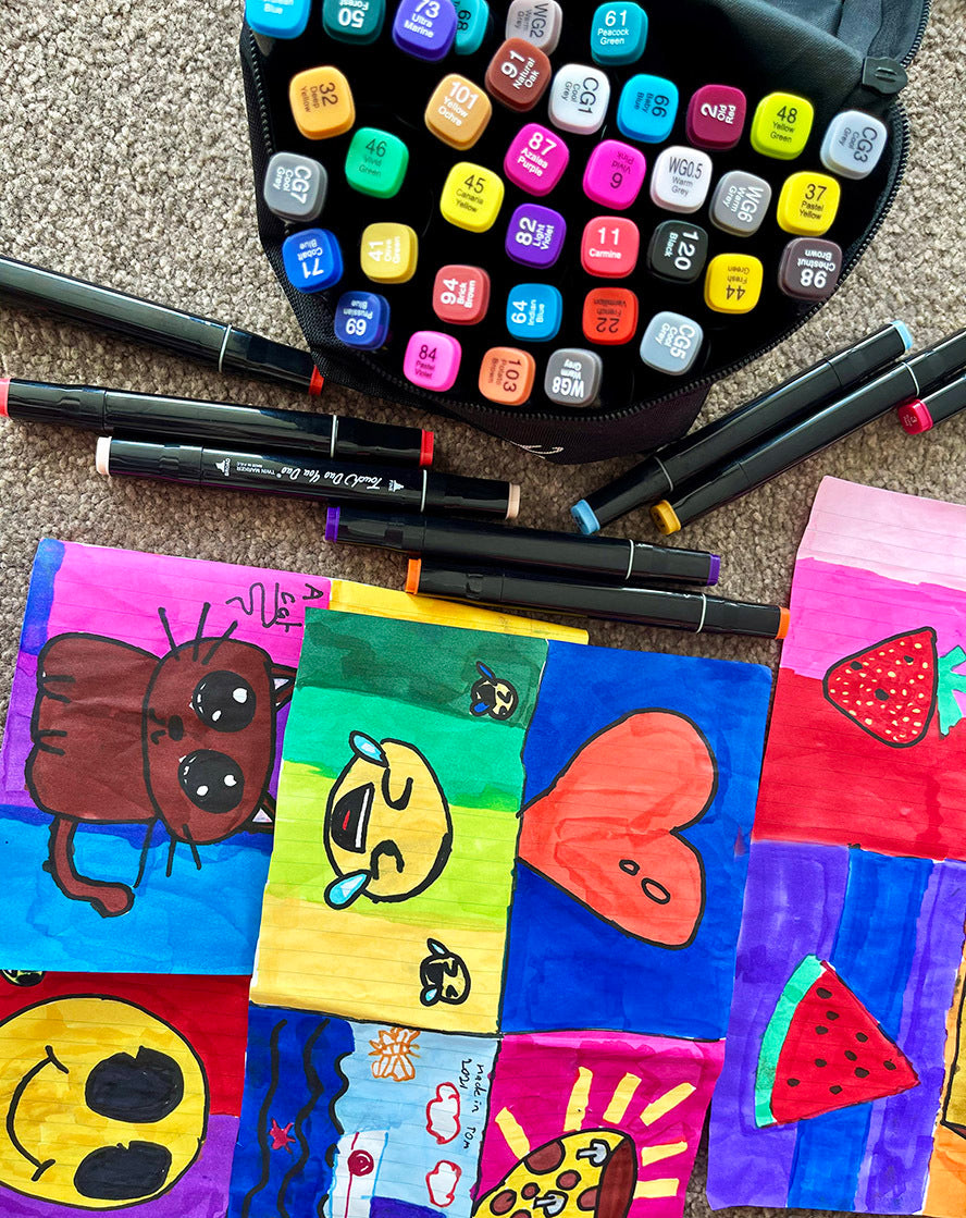 48 PC Drawing Colour Markers Pens Set