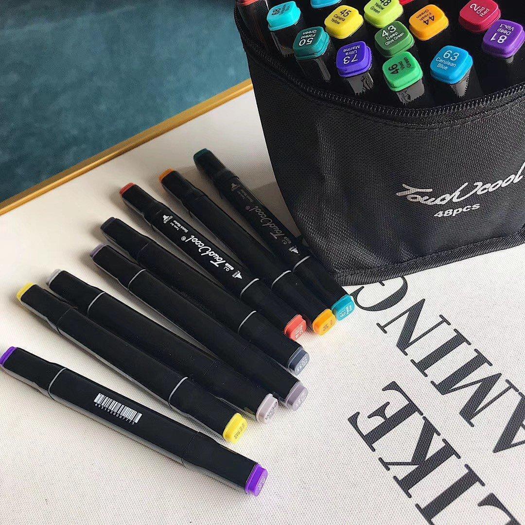 48 PC Drawing Colour Markers Pens Set