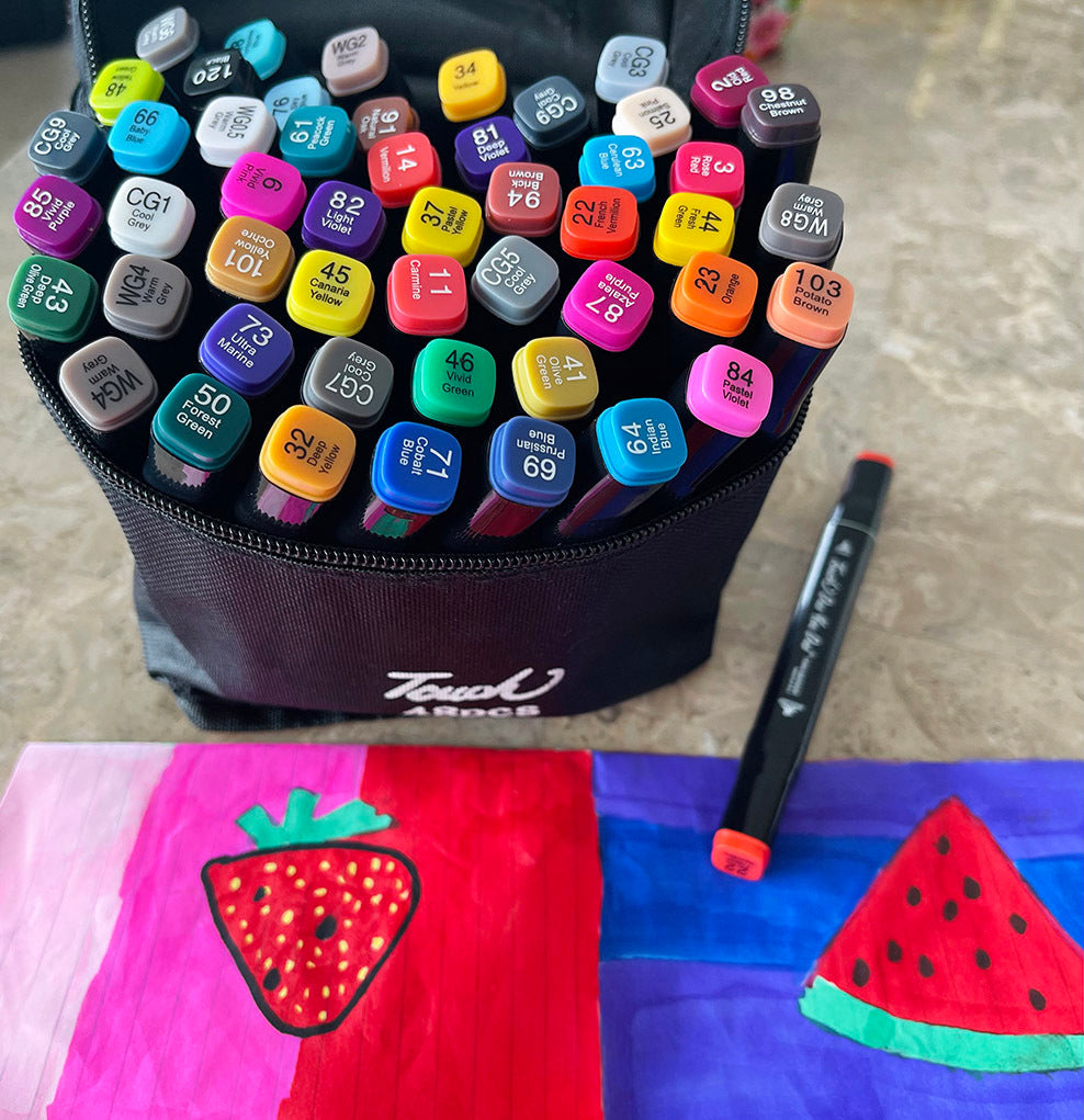 48 PC Drawing Colour Markers Pens Set