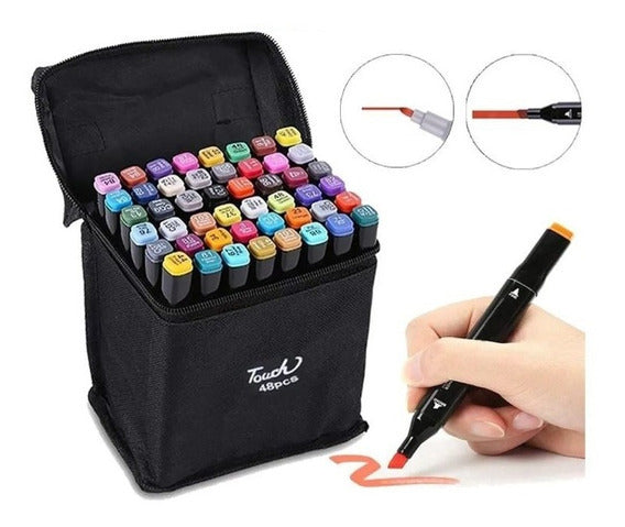 48 PC Drawing Colour Markers Pens Set