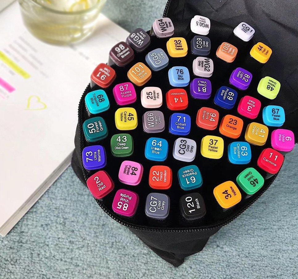 48 PC Drawing Colour Markers Pens Set