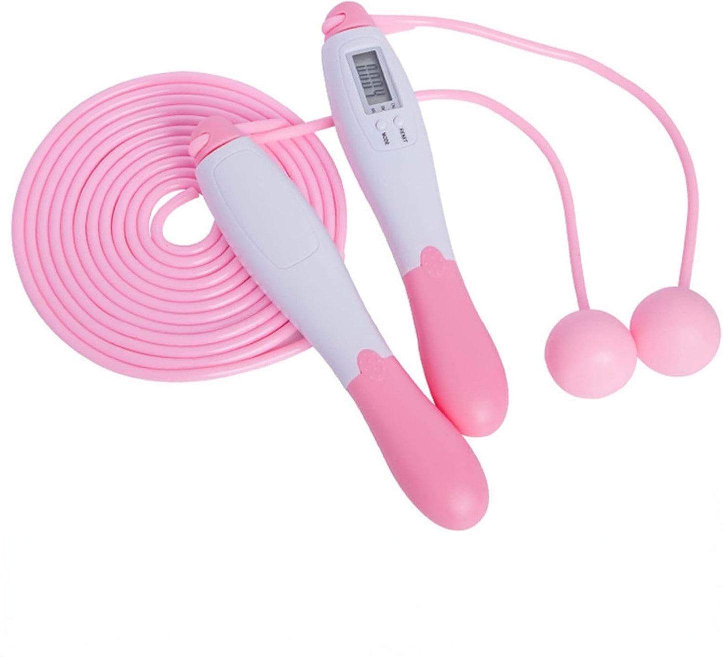 Smart Fitness Digital Jump Skipping Rope with LCD Counter (Pink)