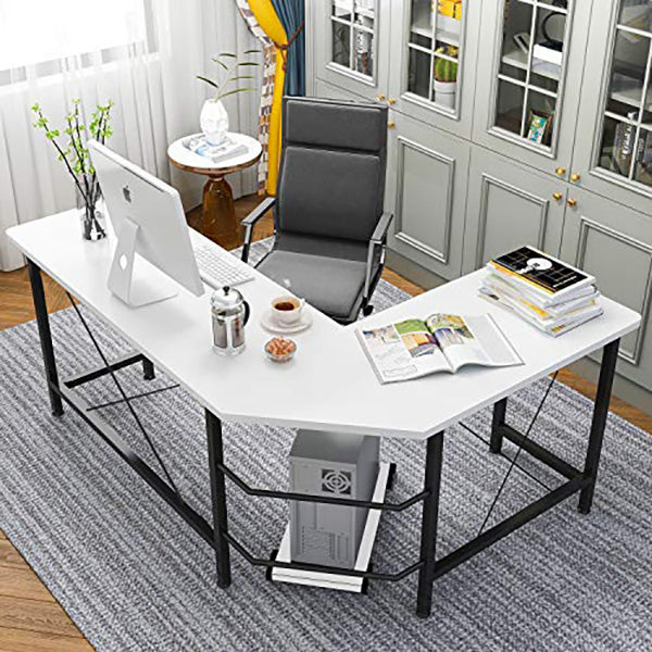 Prestige Corner Computer Desk Office Double Workstation (White)