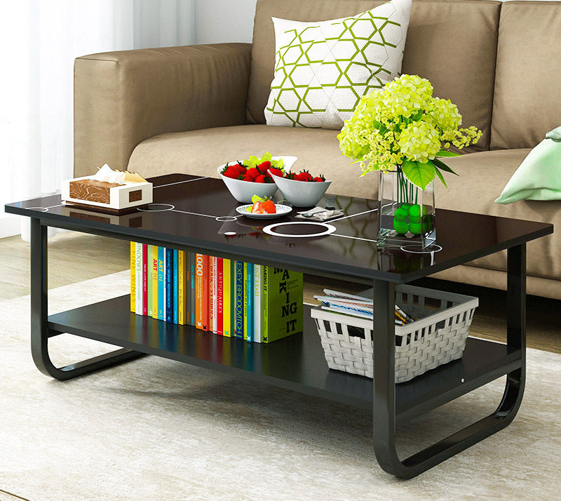 Large High Gloss Elegance Coffee Table with Shelf