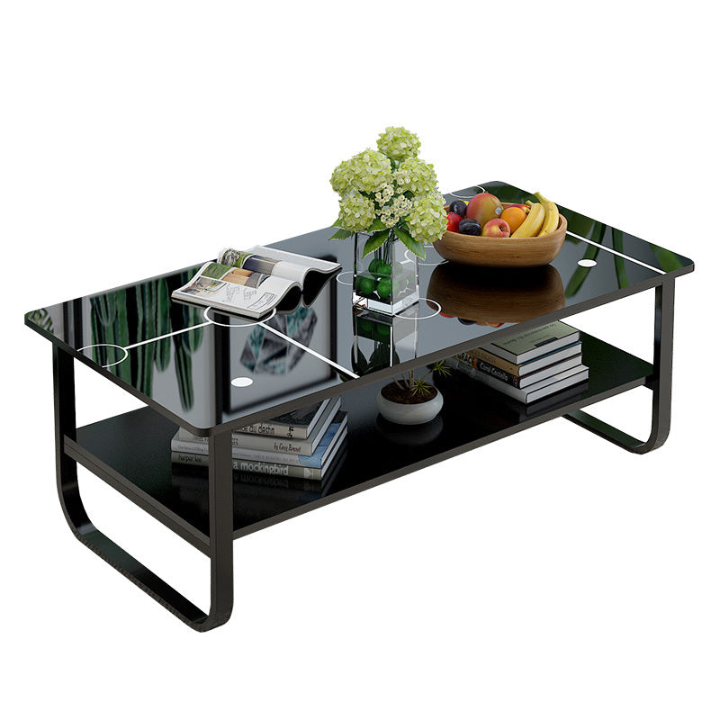 Large High Gloss Elegance Coffee Table with Shelf