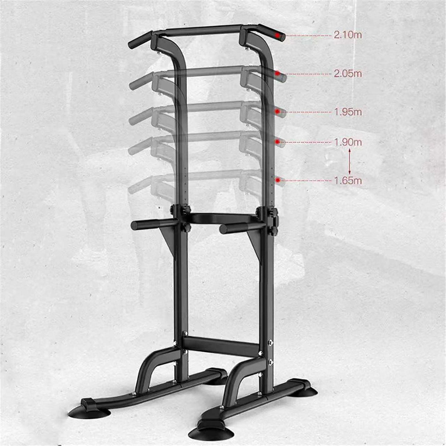 Power Tower Pull Up Dip Station Adjustable Home Gym Fitness