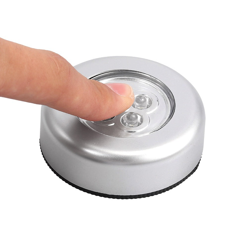 3 x Touch Control Night Light 4 LED Round Lamps