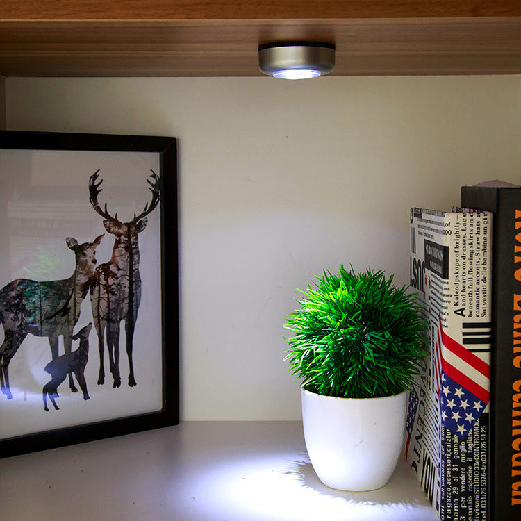 3 x Touch Control Night Light 4 LED Round Lamps