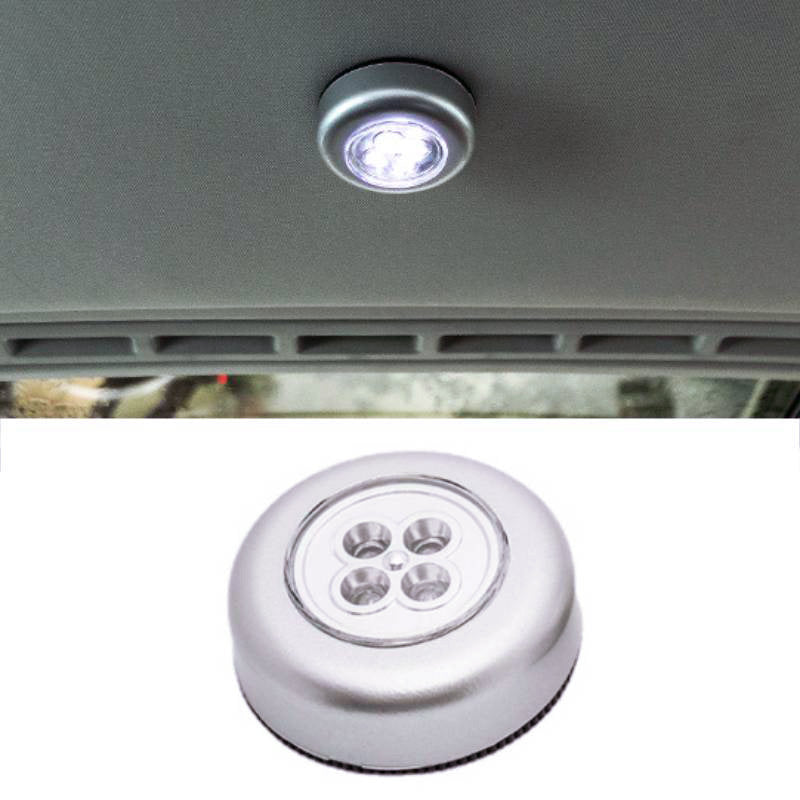 3 x Touch Control Night Light 4 LED Round Lamps