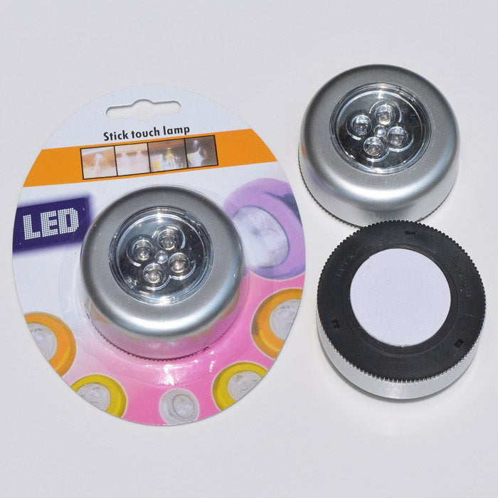 3 x Touch Control Night Light 4 LED Round Lamps