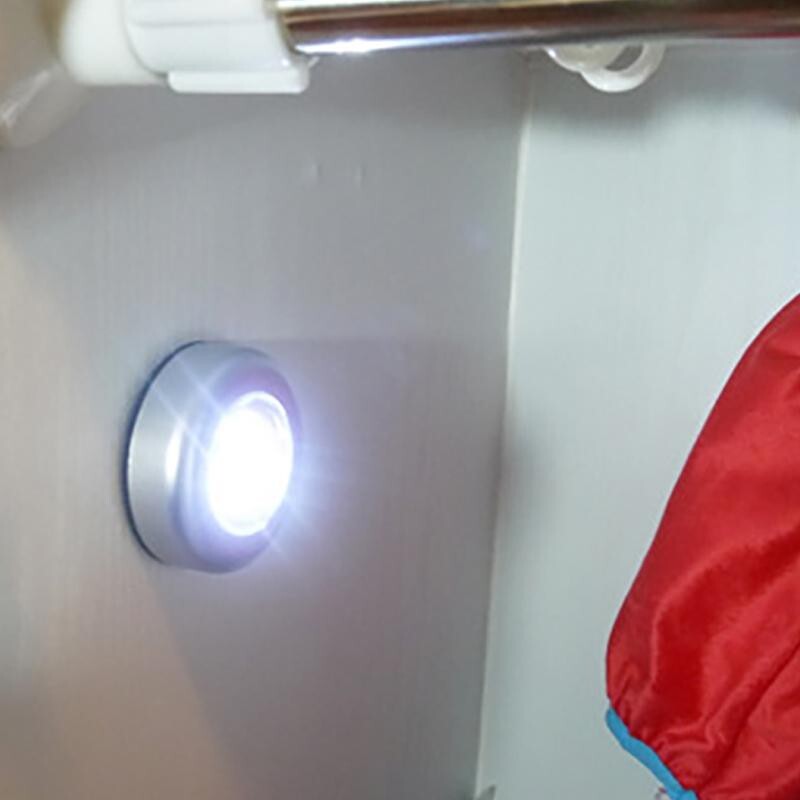 3 x Touch Control Night Light 4 LED Round Lamps