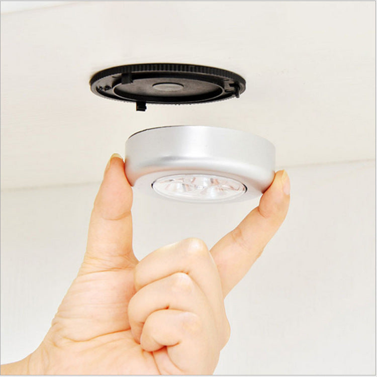 3 x Touch Control Night Light 4 LED Round Lamps