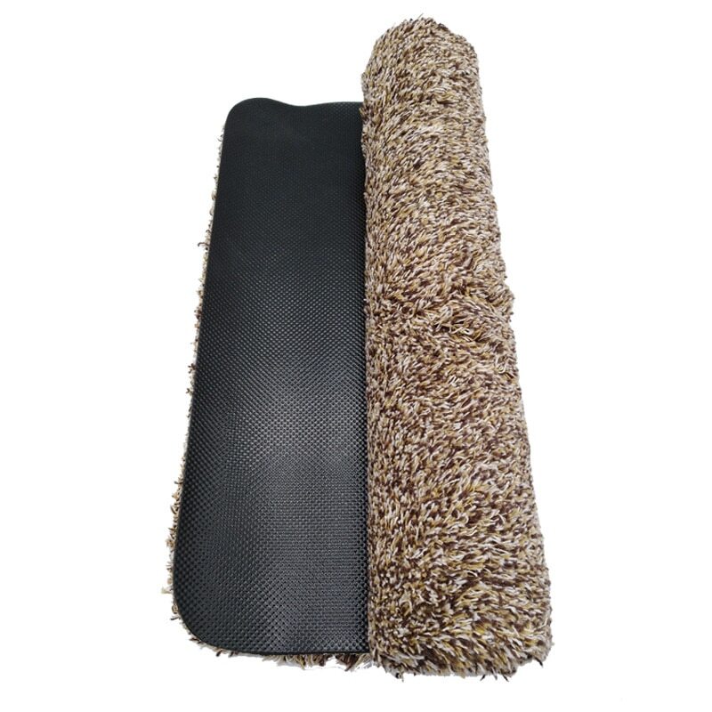 Super Absorbent Clean Step Mat Microfibre Doormat Traps Dirt Water (Brown)