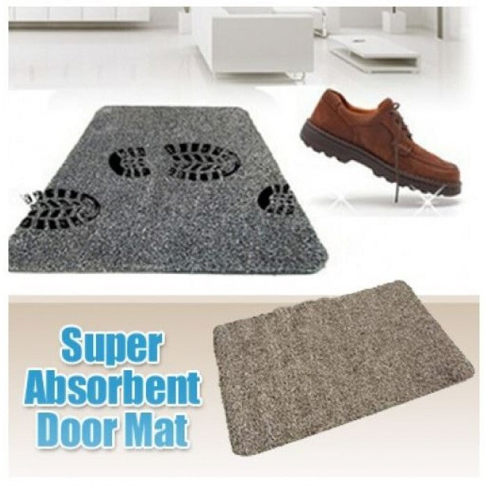 Super Absorbent Clean Step Mat Microfibre Doormat Traps Dirt Water (Brown)