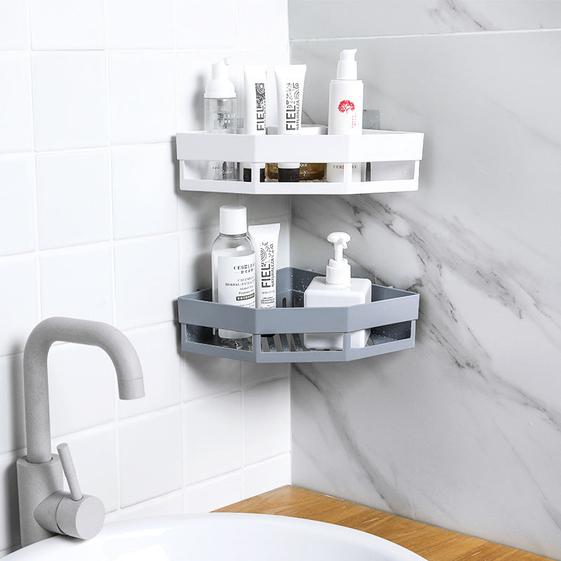 Triangle Bathroom Organizer Corner Wall Shelf Storage Rack Holder