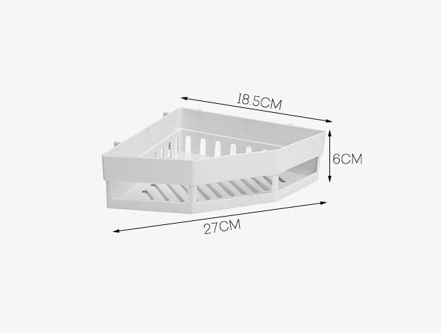Triangle Bathroom Organizer Corner Wall Shelf Storage Rack Holder