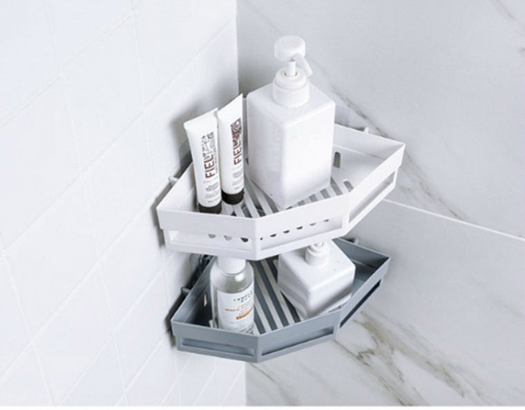 Triangle Bathroom Organizer Corner Wall Shelf Storage Rack Holder