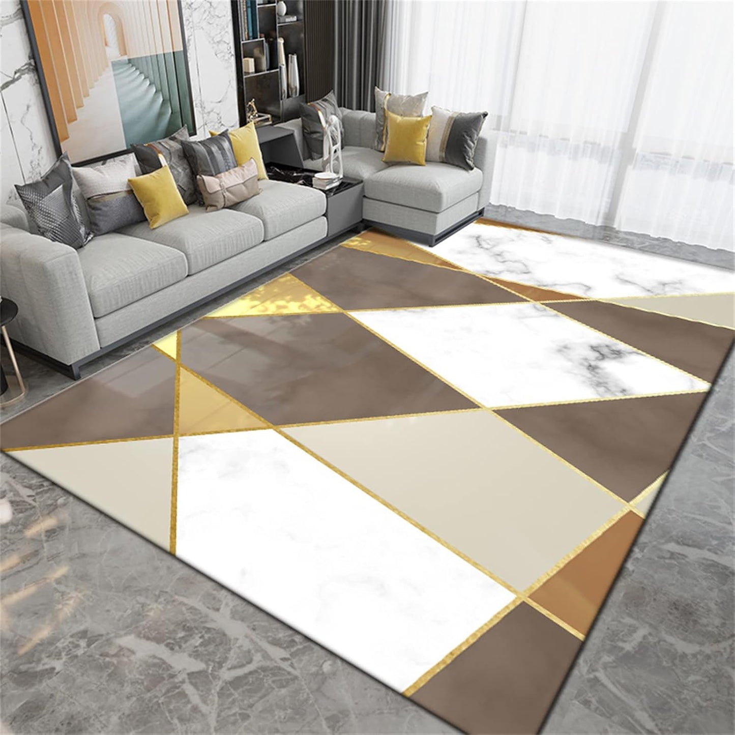 Large Golden Rug Carpet Mat (230 x 160)