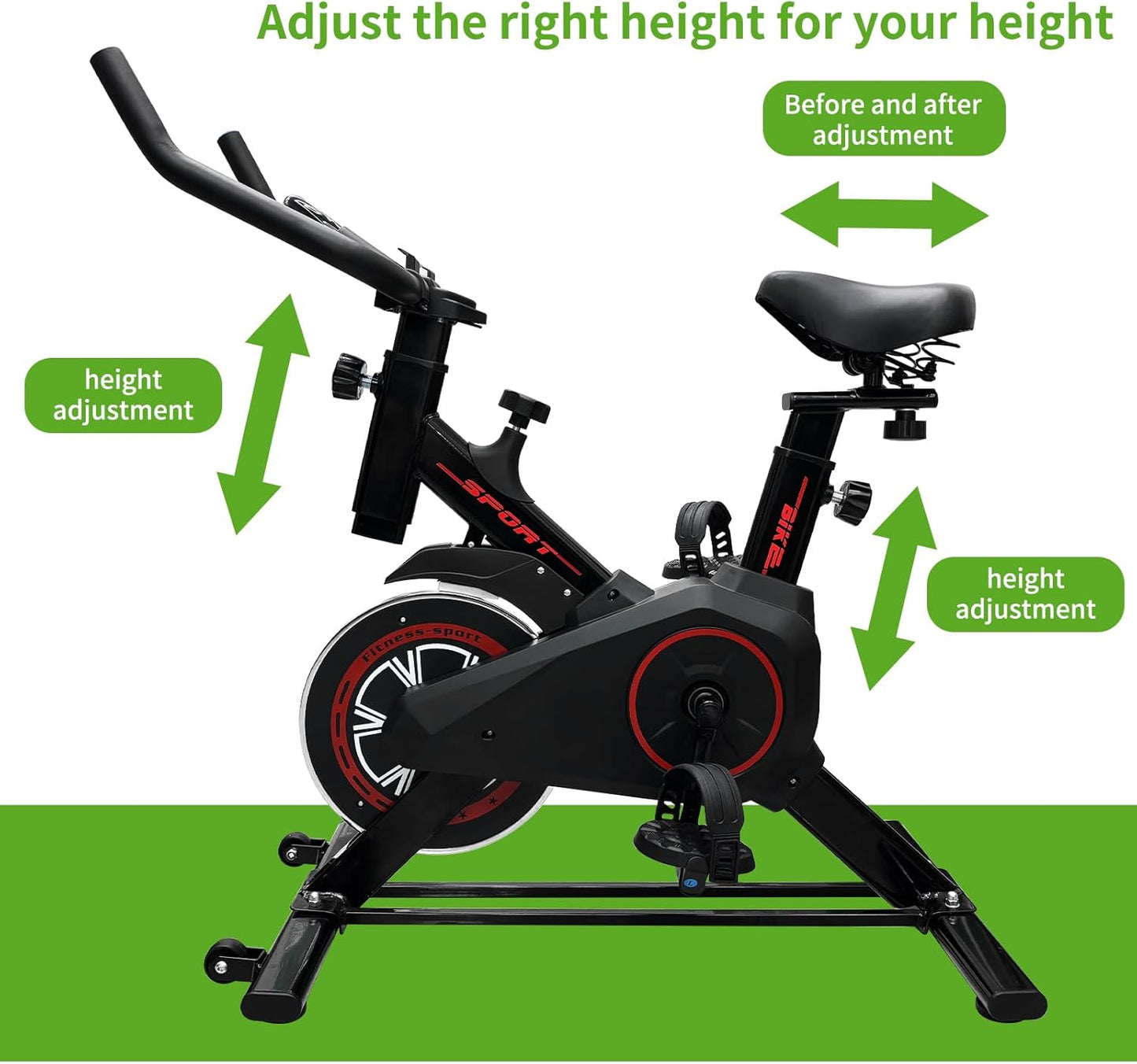 Fitplus Power Advanced Stationary Fitness Exercise Spin Bike