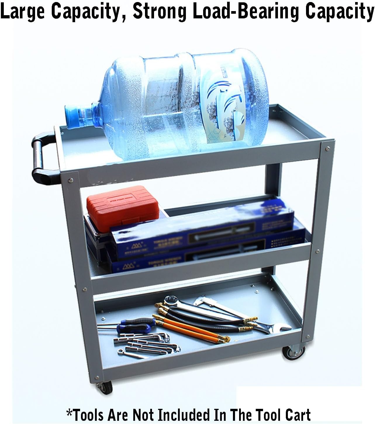 3-Tier Steel Utility Cart Tool Trolley