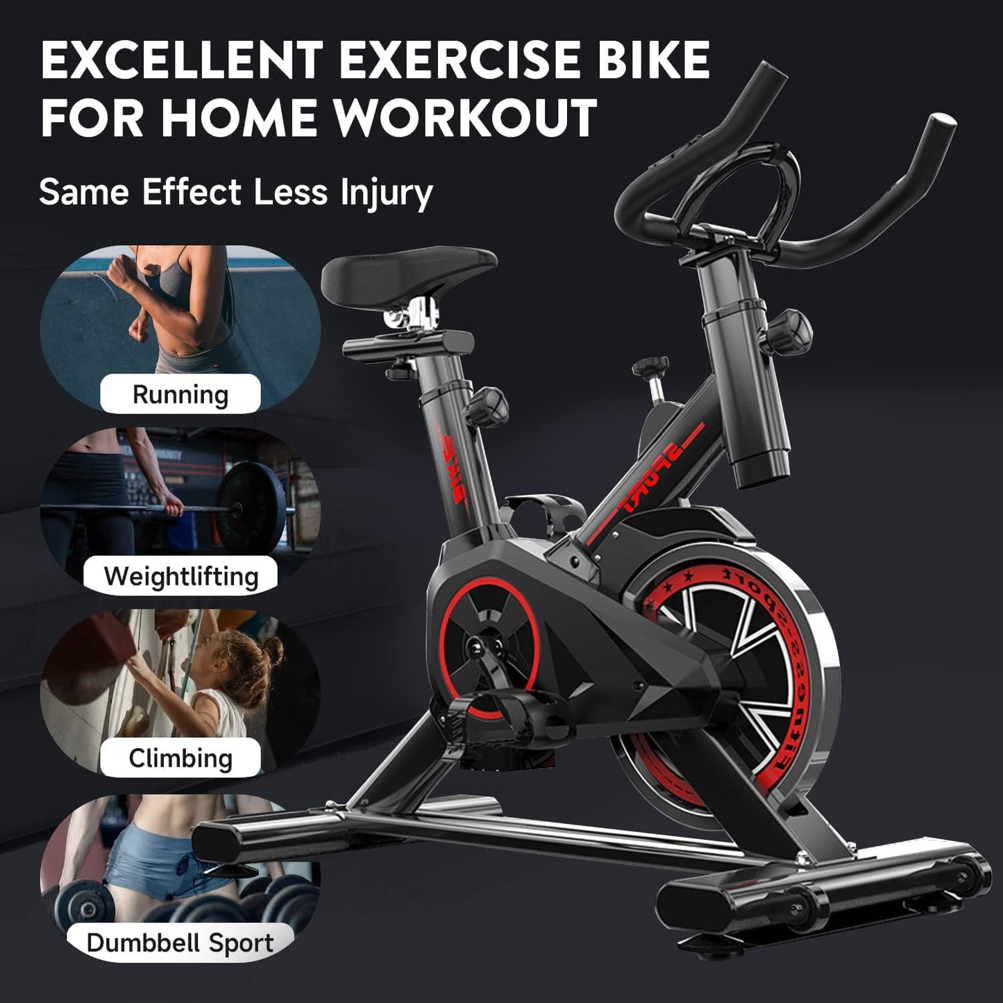 Fitplus Power Advanced Stationary Fitness Exercise Spin Bike