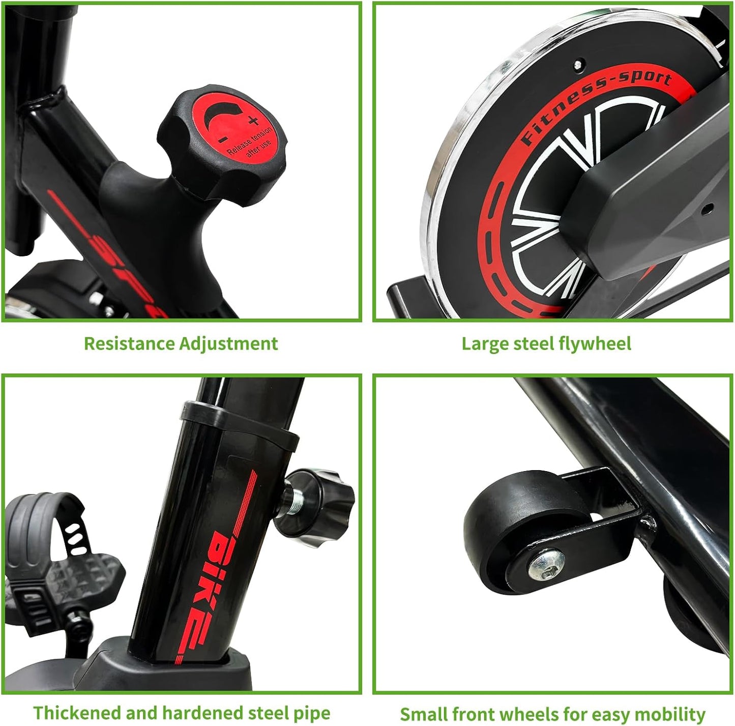 Fitplus Power Advanced Stationary Fitness Exercise Spin Bike