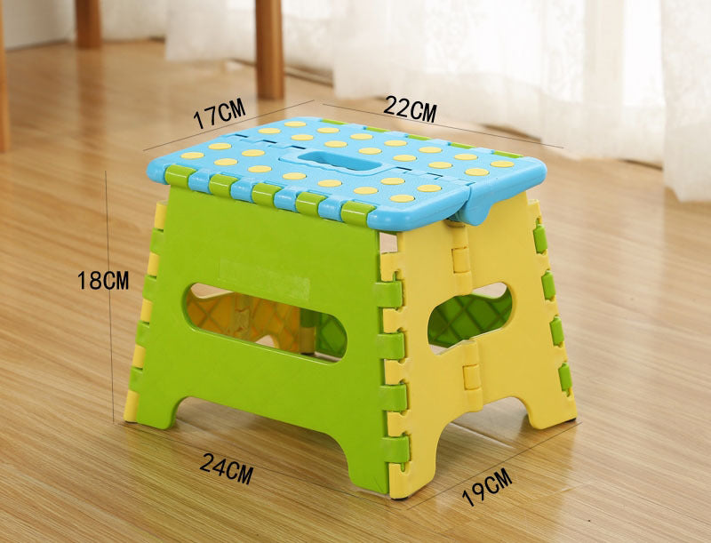 Colourful Kids Foldable Folding Step Stool (BLUE)