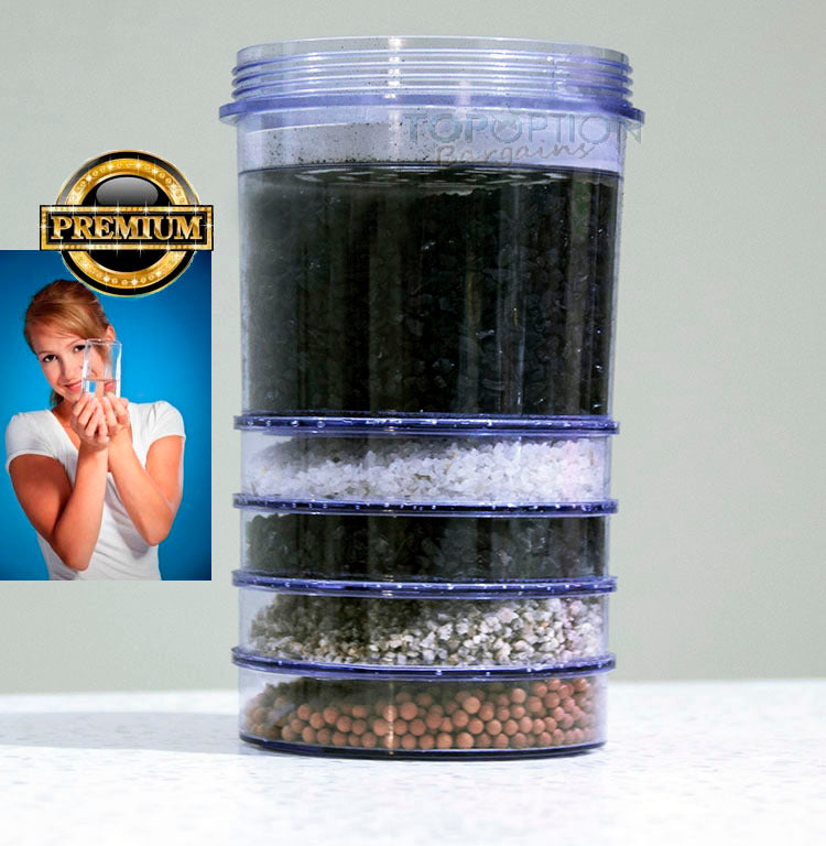 8 Stage Natural Mineral Benchtop Water Purifier Filter & 2 Bonus Extra Filters B