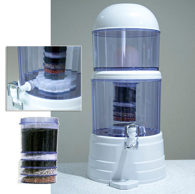 8 Stage Natural Mineral Benchtop Water Purifier Filter & 2 Bonus Extra Filters B