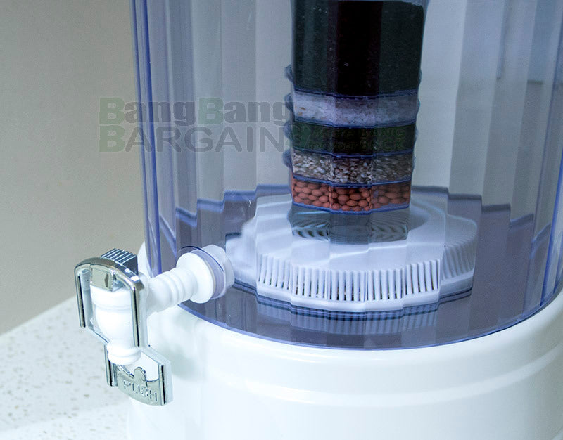 8 Stage Natural Mineral Benchtop Water Purifier Filter & 2 Bonus Extra Filters B