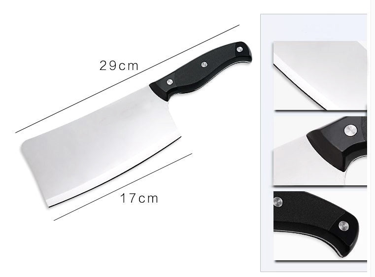 8-Piece Chef's Stainless Steel Knife Wooden Block Set