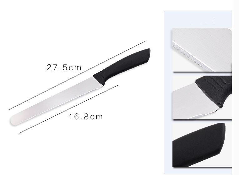 8-Piece Chef's Stainless Steel Knife Wooden Block Set