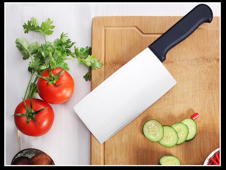 8-Piece Chef's Stainless Steel Knife Wooden Block Set